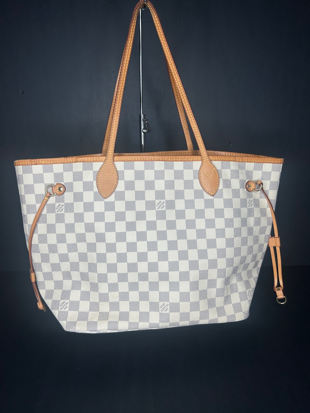 Pre Owned Louis Vuitton Damier Azur Neverfull